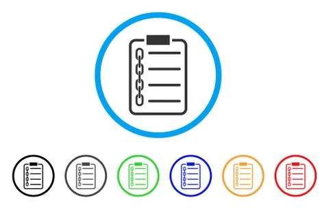 Blockchain Contract Rounded Icon Ilustração Stock