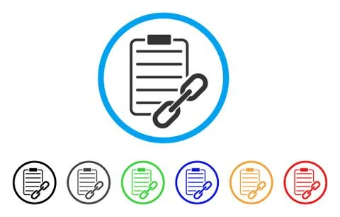 Blockchain Contract Rounded Icon Illustrazione stock