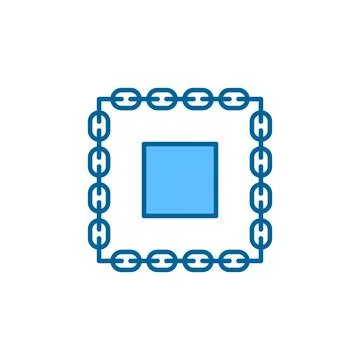 Blockchain creative icon. Vector Connected Chain sign イラスト素材