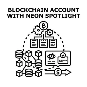 Blockchain crypto account transaction digital finance platform Stock Illustration