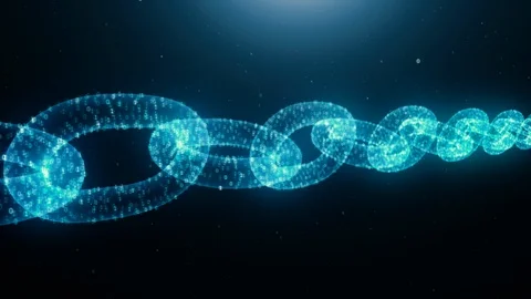 Blockchain crypto currency animated fly 動画素材 115348863