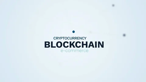 Blockchain cryptocurrency e-commerce mining bitcoin block economy ethereum Vídeo Stock 100920633
