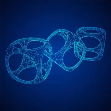 Blockchain cube chain Stock Illustration