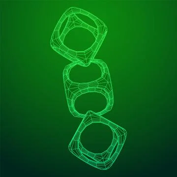 Blockchain cube chain Stock Illustration