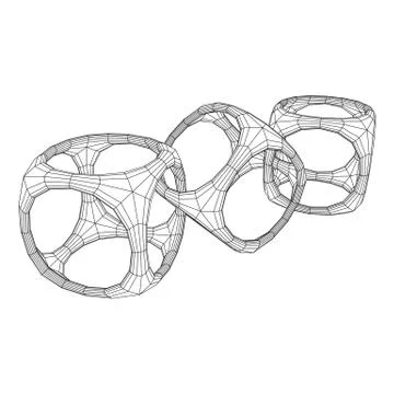 Blockchain cube chain Illustrazione stock