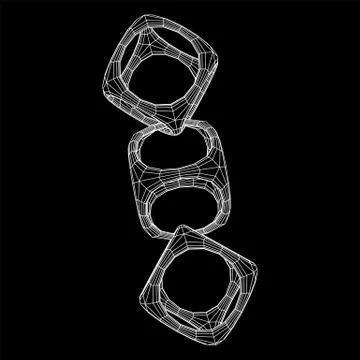 Blockchain cube chain Stock Illustration