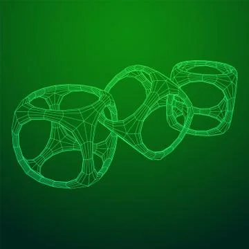 Blockchain cube chain Illustrazione stock