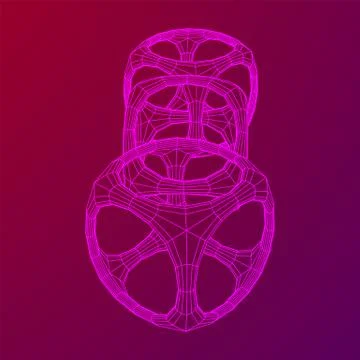 Blockchain cube chain Stockillustratie