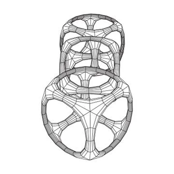 Blockchain cube chain Illustrazione stock