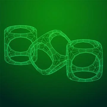 Blockchain cube chain Stock Illustration