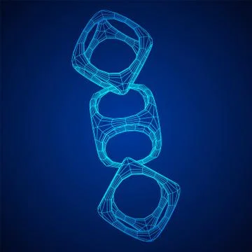 Blockchain cube chain 스톡 일러스트