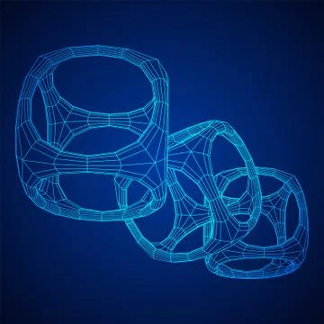 Blockchain cube chain Illustrazione stock