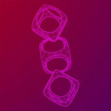 Blockchain cube chain Illustrazione stock