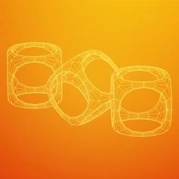 Blockchain cube chain 스톡 일러스트