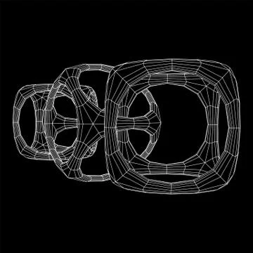 Blockchain cube chain Illustrazione stock