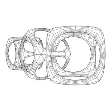 Blockchain cube chain Illustrazione stock