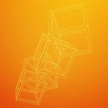 Blockchain cube chain 스톡 일러스트