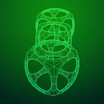 Blockchain cube chain Illustrazione stock