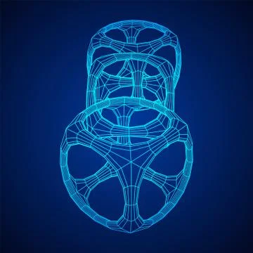 Blockchain cube chain Illustrazione stock