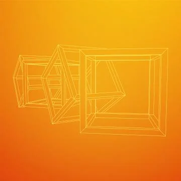 Blockchain cube chain Stock Illustration