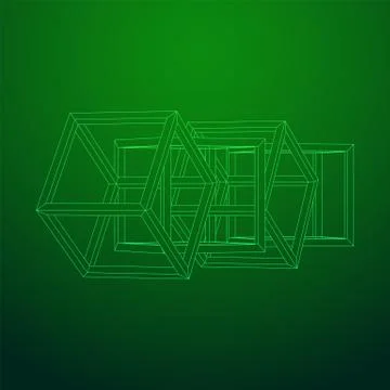 Blockchain cube chain 스톡 일러스트