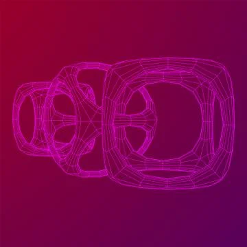 Blockchain cube chain Illustrazione stock