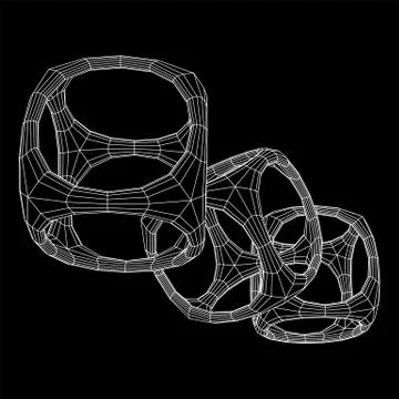 Blockchain cube chain Illustrazione stock