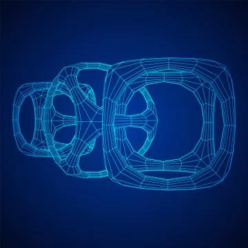 Blockchain cube chain 스톡 일러스트