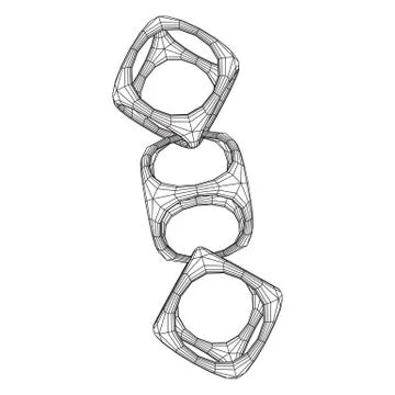 Blockchain cube chain Stock Illustration