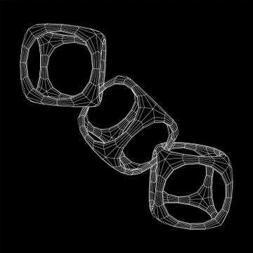 Blockchain cube chain 스톡 일러스트