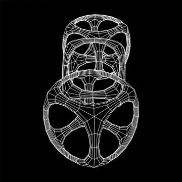 Blockchain cube chain Stockillustratie