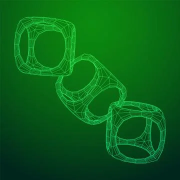 Blockchain cube chain Stock Illustration