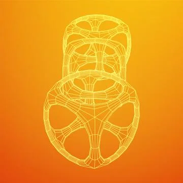 Blockchain cube chain Illustrazione stock