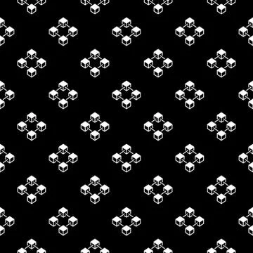 Blockchain dark vector seamless pattern or texture Stock-Illustration