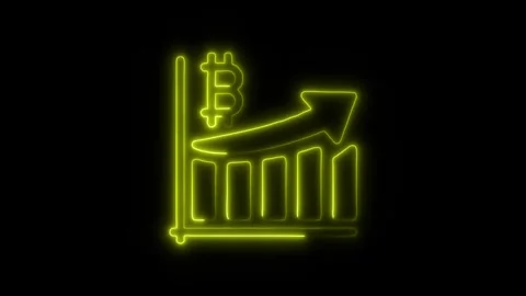Blockchain Data Analysis Outline Icon in HD Video Neon Animation 库存影片 304552083