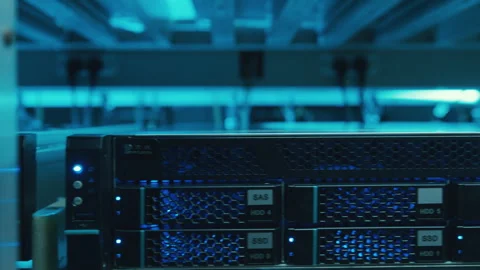 Blockchain data center intelligent AI computing Stock-Footage 256580353