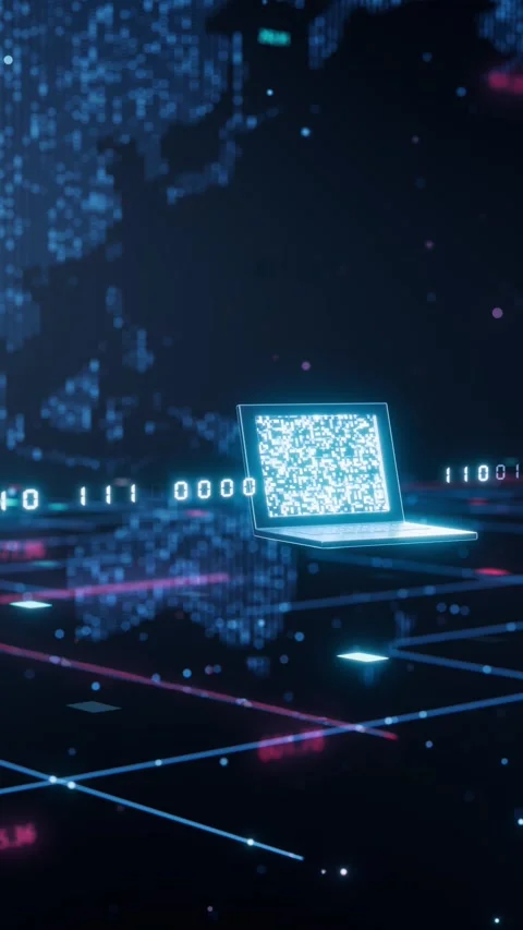 Blockchain data chain network security protection 3D rendering Stock Footage 346574959