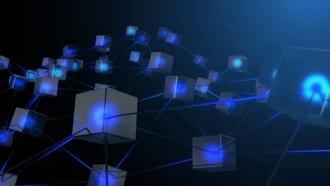 Blockchain Data Network 1 库存影片 80016708