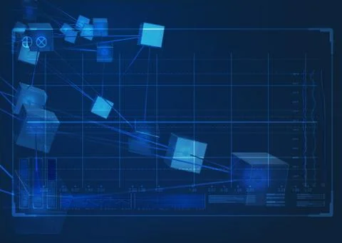 Blockchain Data Network Stock Illustration