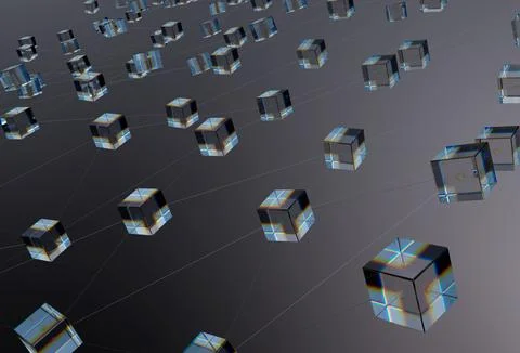 Blockchain Data Network Stock-Fotos