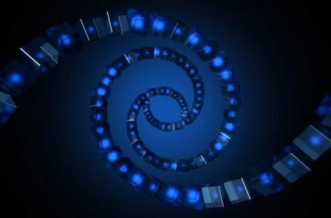 Blockchain Data Strand Illustrazione stock