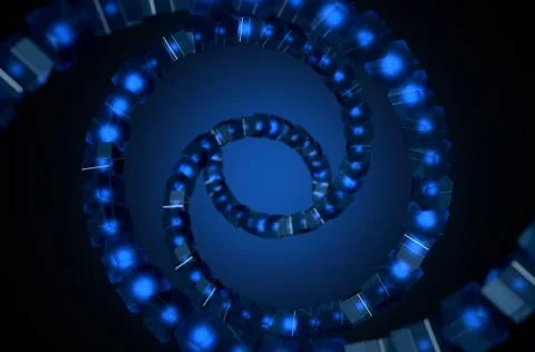 Blockchain Data Strand 스톡 일러스트