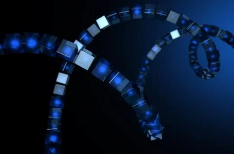 Blockchain Data Strand Stock Illustration