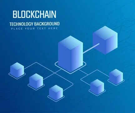 Blockchain design concept and cryptocurrency technology. Composition for the  Stock Illustration