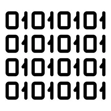 Blockchain digital code icon, outline style 스톡 일러스트