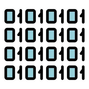 Blockchain digital code icon vector flat Stock Illustration