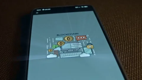Blockchain, digital money security, presentation Stock Footage 309558567