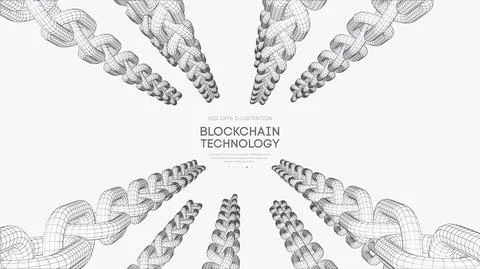 Blockchain digital technology. Big data vector background. Cryptocurrency イラスト素材
