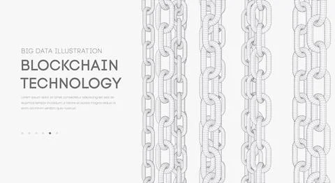 Blockchain digital technology. Big data vector background. Cryptocurrency Stock Illustration