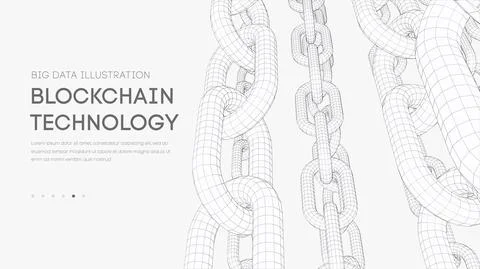 Blockchain digital technology. Big data vector background. Cryptocurrency イラスト素材